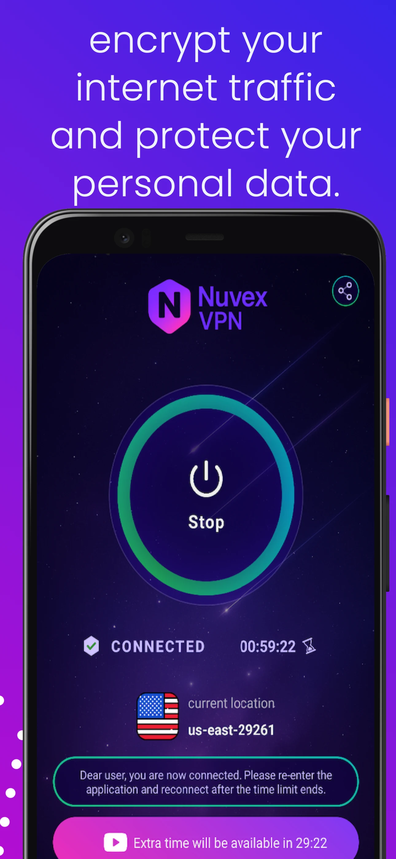 Nuvex VPN screenshot
